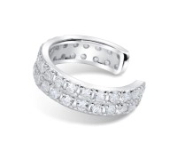 Elegant Designed with CZ Stone Silver Ear Cuff EC-1452